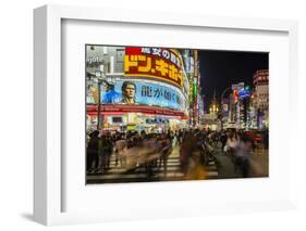 Night View of Yasukuni-Dori Street, Shinjuku District, Tokyo, Japan-Stefano Politi Markovina-Framed Photographic Print