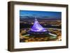Night View over Khan Shatyr Entertainment Center, Astana, Kazakhstan, Central Asia-Gavin Hellier-Framed Photographic Print