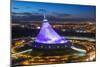 Night View over Khan Shatyr Entertainment Center, Astana, Kazakhstan, Central Asia-Gavin Hellier-Mounted Photographic Print