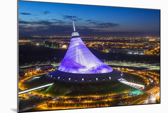 Night View over Khan Shatyr Entertainment Center, Astana, Kazakhstan, Central Asia-Gavin Hellier-Mounted Photographic Print