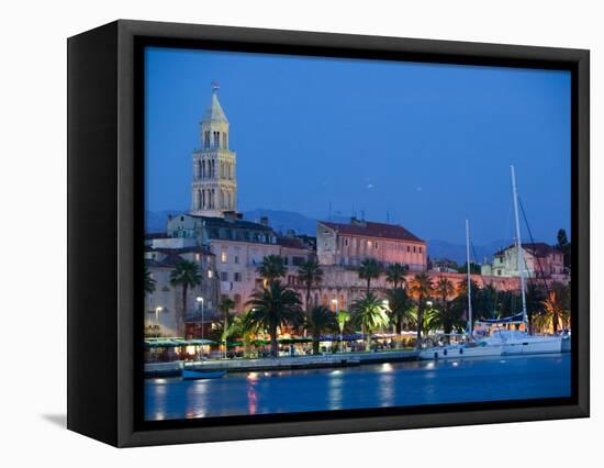 Night View, Split, Croatia-Russell Young-Framed Stretched Canvas