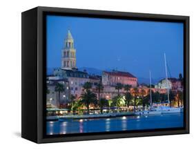 Night View, Split, Croatia-Russell Young-Framed Stretched Canvas