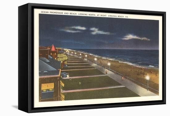 Night, Virginia Beach, Virginia-null-Framed Stretched Canvas