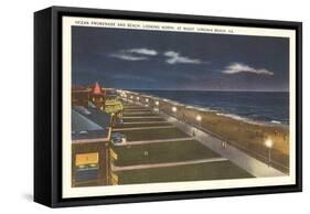 Night, Virginia Beach, Virginia-null-Framed Stretched Canvas