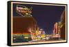 Night, Virginia Street, Reno, Nevada-null-Framed Stretched Canvas