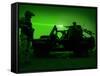 Night Vision View of U.S. Special Forces On Patrol-Stocktrek Images-Framed Stretched Canvas