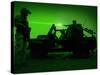 Night Vision View of U.S. Special Forces On Patrol-Stocktrek Images-Stretched Canvas