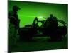 Night Vision View of U.S. Special Forces On Patrol-Stocktrek Images-Mounted Photographic Print