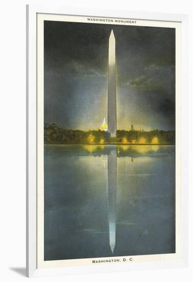 Night, Washington Monument, Washington D.C.-null-Framed Art Print