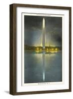 Night, Washington Monument, Washington D.C.-null-Framed Art Print