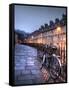 Night Winter Street Scene in Bath, Somerset, England-Tim Kahane-Framed Stretched Canvas