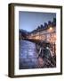 Night Winter Street Scene in Bath, Somerset, England-Tim Kahane-Framed Photographic Print