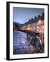 Night Winter Street Scene in Bath, Somerset, England-Tim Kahane-Framed Photographic Print