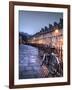 Night Winter Street Scene in Bath, Somerset, England-Tim Kahane-Framed Photographic Print