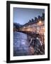 Night Winter Street Scene in Bath, Somerset, England-Tim Kahane-Framed Photographic Print