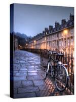 Night Winter Street Scene in Bath, Somerset, England-Tim Kahane-Stretched Canvas