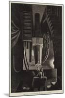 Night Work at Greenwich Observatory, the Great Equatorial Telescope-William Bazett Murray-Mounted Giclee Print