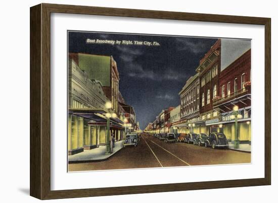 Night, Ybor City, Florida-null-Framed Art Print