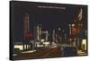 Night, Yonge Street, Toronto-null-Framed Stretched Canvas