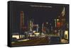 Night, Yonge Street, Toronto-null-Framed Stretched Canvas