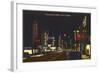 Night, Yonge Street, Toronto-null-Framed Art Print