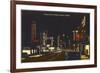 Night, Yonge Street, Toronto-null-Framed Art Print