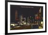 Night, Yonge Street, Toronto-null-Framed Art Print