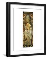 Night-Alphonse Mucha-Framed Premium Giclee Print