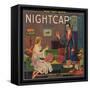 Nightcap Brand - Anaheim, California - Citrus Crate Label-Lantern Press-Framed Stretched Canvas