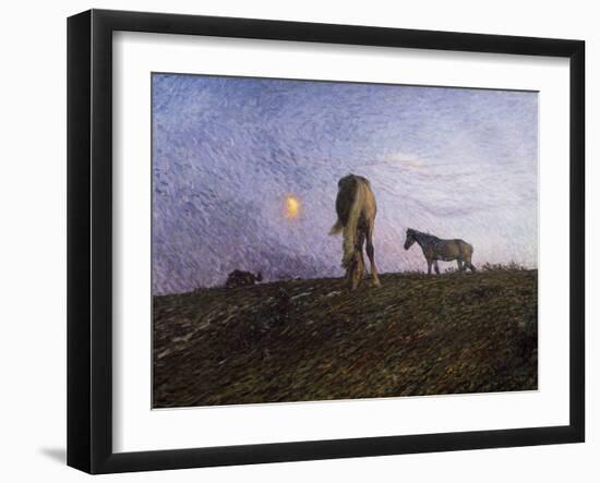 Nightfall, 1904, by Nils Kreuger, 1858–1930, Swedish painting,-Nils Kreuger-Framed Art Print
