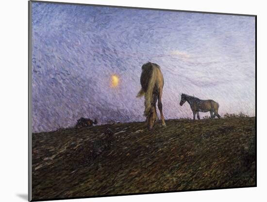 Nightfall, 1904, by Nils Kreuger, 1858–1930, Swedish painting,-Nils Kreuger-Mounted Art Print