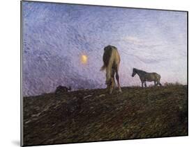 Nightfall, 1904, by Nils Kreuger, 1858–1930, Swedish painting,-Nils Kreuger-Mounted Art Print