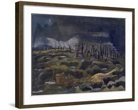 Nightfall, British Artists at the Front, Continuation of the Western Front, Part Three, Nash, 1918-Paul Nash-Framed Giclee Print