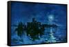 Nightfall in Blue-null-Framed Stretched Canvas