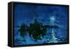Nightfall in Blue-null-Framed Stretched Canvas