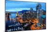 Nightfall Vancouver Canada-null-Mounted Art Print