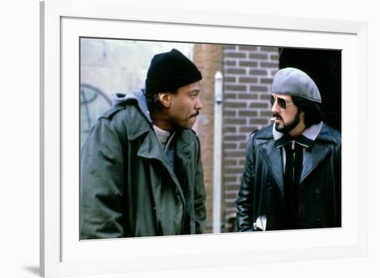 NIGHTHAWKS, 1981 directed by BRUCE MALMUTH Billy Dee Williams and Sylvester Stallone (photo)-null-Framed Photo