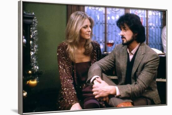 NIGHTHAWKS, 1981 directed by BRUCE MALMUTH Lindsay Wagner and Sylvester Stallone (photo)-null-Framed Photo