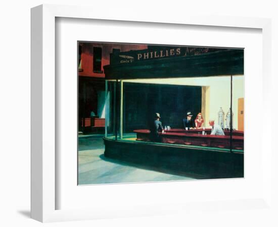 Nighthawks, c.1942-Edward Hopper-Framed Art Print