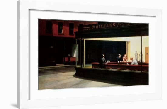 Nighthawks, c.1942-Edward Hopper-Framed Art Print