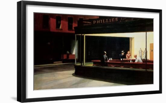 Nighthawks, c.1942-Edward Hopper-Framed Art Print