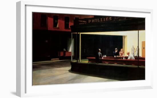 Nighthawks, c.1942-Edward Hopper-Framed Art Print