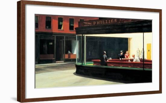 Nighthawks-null-Framed Art Print