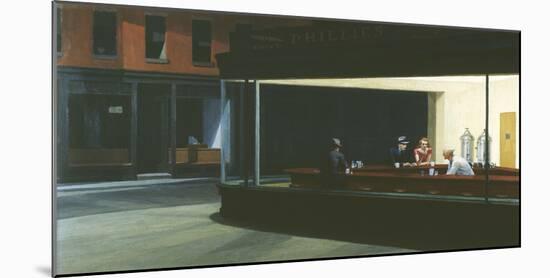 Nighthawks-Edward Hopper-Mounted Giclee Print