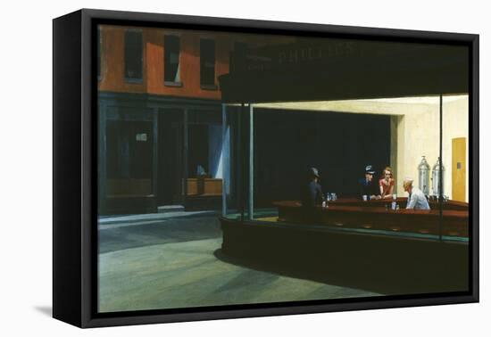 Nighthawks-Edward Hopper-Framed Stretched Canvas