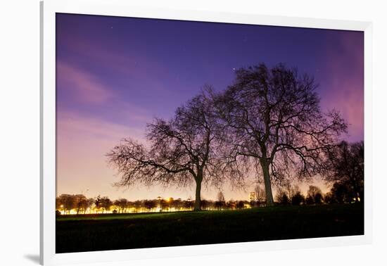 Nightime in Hyde Park, London-Alex Saberi-Framed Photographic Print