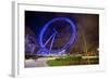 Nightime View of London's Big Wheel-Richard Wright-Framed Photographic Print