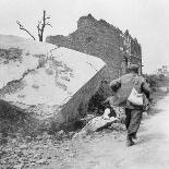 House Destroyed by a Bomb, Armentières, France, World War I, C1914-C1918-Nightingale & Co-Giclee Print