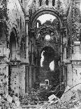 British Tank in Front of Ruined Buildings, Peronne, France, World War I, C1916-C1918-Nightingale & Co-Giclee Print