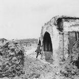 Damaged Exterior of the Church of St Vaast, Armentières, France, World War I, C1914-C1918-Nightingale & Co-Giclee Print